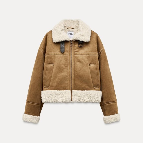 Zara DOUBLE-FACED CENTERED ZIPPER JACKET - Picture 4 of 10